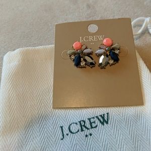 J. Crew mixed cluster gemstone earrings